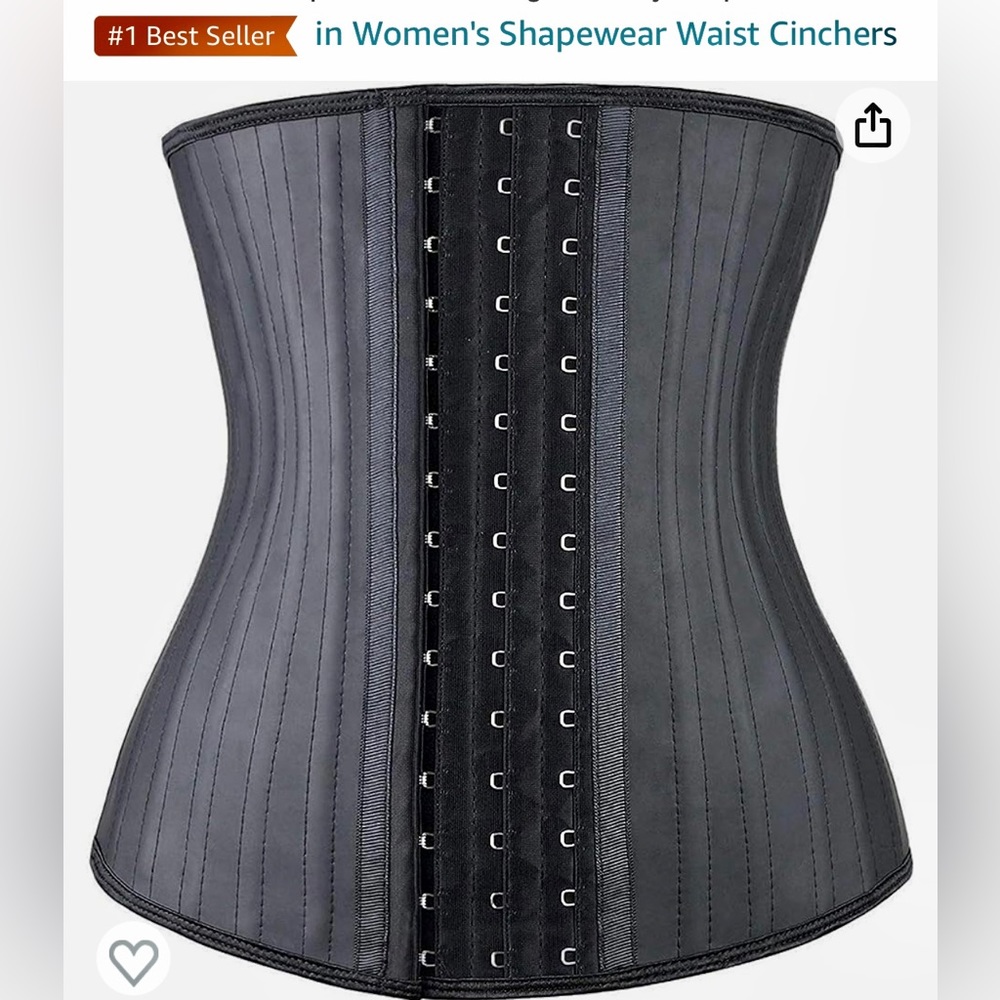 YIANNA Shapeware Waist Trainer, Corset 3XL, Black